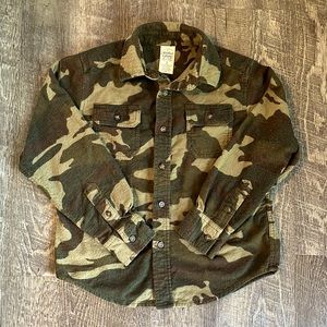 FADED GLORY Camouflage Kids Button-up Flannel